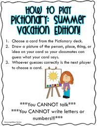 Here S A Fun Way To End Your School Year Use These Cards To Play Pictionary With Your Students There Are 48 Cards Wit Pictionary Teaching Teacher Newsletter