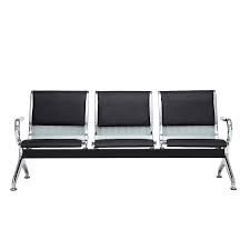 Airport Office Reception Waiting Area Bench Guest Chair Lobby Bench Seating With Arms For Bank Hospital School Barbershop 3 Seat Walmart Com Reception Waiting Chairs Office Guest Chairs Leather Cushion