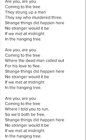 Hunger Games Hanging Tree Lyrics Hunger Games Hanging Tree Lyrics Hanging Tree Lyrics Hunger Games Lyrics