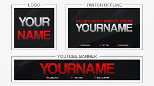 Create banners for fortnite, minecraft, league of legends or any other game online. Black Red Twitch And Youtube Templates