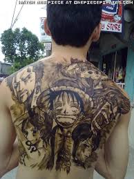 black and white anime tattoo luv it one piece tattoos back tattoos for guys back tattoo
