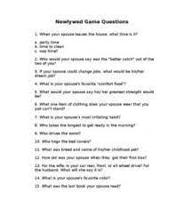 Maybe you would like to learn more about one of these? Newlywed Game Questions Lots And Lots Newlywed Game Questions Newlywed Game Newlyweds