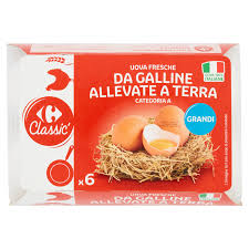 Carrefour Classic Uova Fresche Da Galline Allevate A Terra Categoria A Grandi X6 Carrefour