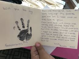 You can play a game and present the winning godparents with a gift as a prize. Will You Be My Godparents Announcement A Card Special Note And A Creative Way To Ask The Godparents Of Your Lit God Parents Godparent Request Ideas Godmother