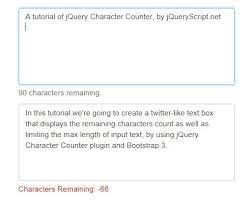 Twitter Like Text Box Character Counter With Jquery And Bootstrap Character Counter Character Words Text