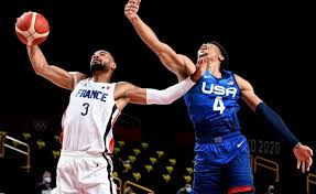 Basketball, game played between two teams of five players each on a rectangular court, usually indoors. France Hand Us First Olympic Basketball Defeat In 17 Years