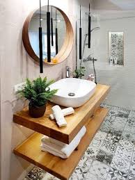 Bathroom Wood Floating Vanity Shelf