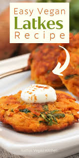 Vegan Latkes Recipe Potato Latkes Kathy S Vegan Kitchen Recipe Vegan Slow Cooker Recipes Vegan Kitchen Potato Latke Recipe