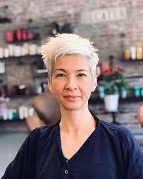 1.) angled ash blonde cut. 75 Short Hairstyles For Women Over 50 Best Easy Haircuts