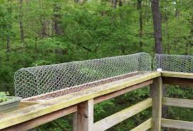 Get water sprinklers with motion detectors in them. How To Keep Squirrels Out Of Deck Rail Planters