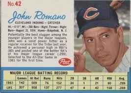 1962 Topps Stamp panel Jay-Romano (w/ tab)