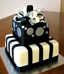 Black And Gold Birthday Cake Clipart Black Silver Present 30th Birthday Cake By Cakes By E S Via Flickr White Birthday Cakes Cake 30 Birthday Cake