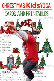 Christmas Kids Yoga Cards And Printables Pink Oatmeal Shop Yoga For Kids Preschool Christmas Activities Childrens Yoga