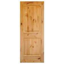 Krosswood Doors 30 In X 80 In Rustic Knotty Alder 2 Panel Top Rail Arch Solid Core Wood Right Hand Single Prehung Interior Door Ae 1213080rh The Home Depot In 2021 Wood Doors Interior