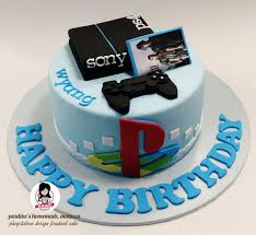 Playstation Birthday Cake For 14 Year Old Boy Playstation Design Fondant Cake Ideas De Pastel De Cumpleanos Torta Para Varon Pastel De Cupcakes