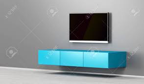 Cabinets for wall mounted flat screen tvs. Wall Mounted Tv Cabinet And Big Flat Screen Tv In The Living Room Stock Photo Picture And Royalty Free Image Image 122803660