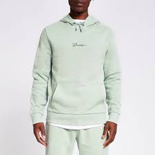 River Island Mens Prolific Light Green Slim Fit Hoodie The Fashionisto