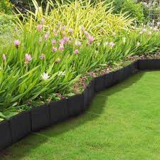 The best 100 enjoyable garden edging home depot image collections from home depot garden fencing edging. Pure Garden 0 75 In X 10 In X 9 In Black Plastic Garden Edging Stone Look Border 10 Piece Hw155094 The Home Depot Flower Bed Borders Garden Edging Stones Pure Garden