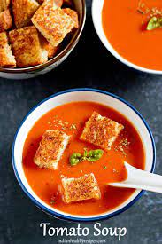 Best tomato based soups from tomato based ve able soup with hand made dumplings. Tomato Soup Recipe With Fresh Tomatoes Swasthi S Recipes