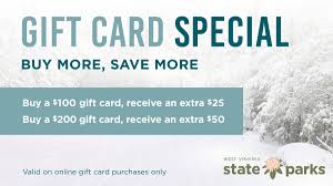 Over 7,000+ curated wholesome food, home, and beauty products. Wv State Parks On Twitter Happy Friday Our Gift Card Deal Has Been Extended To December 18 Buy A Gift Card For 100 Get 125 Buy A Gift Card For 200 Get