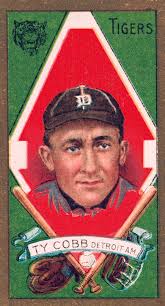 1911 Ty Cobb Gold Border Baseball Card Art Print by Row One Brand Wall Art