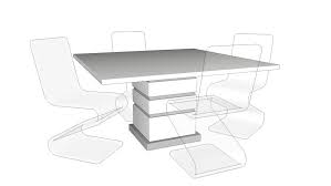 Greg took about a week to lacquer the table. Acrylic Z Chairs And White Lacquered Dining Table 3d Warehouse
