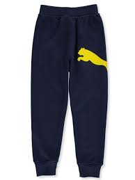 puma boys cat logo fleece joggers