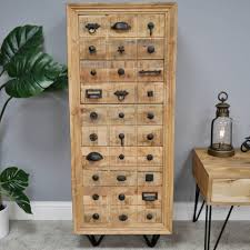 European styled vintage industrial retro chest of drawers. Tall Chest Of Drawers Tall Boy Drawers Industrial Chest Of Drawers