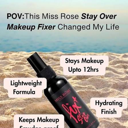 Miss rose makeup fixer 160 ml Rs 360 each For Order 🛒 DM, WhatsApp . . . . #pakistanhomestore #missrose #makeupfixer #settingspray #longlasting