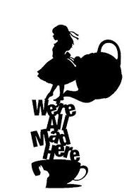 Black Alice In Wonderland Lovely Black Vinyl Sticker With Alice In Wonderland Design Alice In Wonderland Wonderland Silhouette