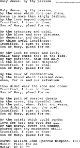 Holy Week Hymns Song Holy Jesus By Thy Passion Lyrics Midi Music And Pdf