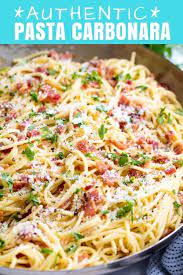 Authentic Pasta Carbonara Recipe Italian Pasta Recipes Carbonara Pasta Pasta Dishes