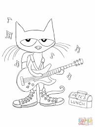 Cats Shoes Colouring Pages Pete The Cat Shoes Pete The Cat Music Coloring