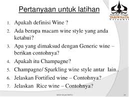 Apa itu staff outlet : Unit 8 Serve Wine