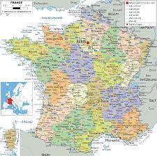 Map of france with cities and towns. Political Map Of France Ezilon Maps France Map Germany Map France