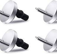 Toilet Seat Hinge Fixings 4pcs Quick Release Top Fix Nuts Screws Hole  Fittings Expanding Rubber Screws with 50mm Base