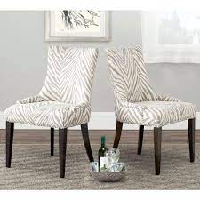 The luxurious deco silhouette of the abby side chairs by safavieh brings chic, modern style to the dining room. Safavieh Becca Grey And Bone Linen Blend Dining Chair Mcr4502h The Home Depot Gray Dining Chairs Upholstered Side Chair Zebra Dining Room Chairs