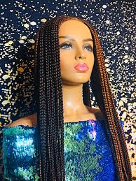 All our units are handmade and custom made order. Multicolored Handmade Cornrow Box Braided Wig Color 33 And 30 Mix 32 Inches 2chique Boutique