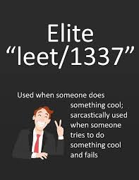 Elite Leet 1337 Sarcastic Leet Something To Do