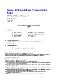 Sebagai persiapan dalam pelaksanaan kegiatan pembelajaran pada semester 1 ganjil dan 2 genap, maka pada kesempatan artikel ini admin akan membagikan file perangkat pembelajaran secara lengkap. Top Pdf Silabus Rpp Pendidikan Agama Kristen Kur 123dok Com