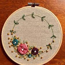 Embroidery pattern, suitable for anyone who is embroidery design can looks complicated but it is an easy needlepoint pattern to stitch, using mainly satin stitch. Bright Flowers Embroidery Wildflowers Hoop Art Cottagecore Etsy Flower Embroidery Designs Embroidery Flowers Pattern Embroidery Hoop Art Diy