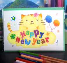 Looking for handmade new year card to gift your loved ones? Coloring Greeting Cards Diy Greeting Cards Parent Child Activities Graffiti Gifts Christmas Children Handmade New Year S Day Cards