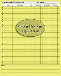 Epub Check And Debit Card Register Paper Transaction Registers For Checkbooks Register Date Desc
