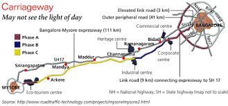 Bangalore Mysore Expressway Map Bangalore-Mysore Corridor Leads Nowhere