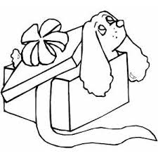 Print christmas coloring pages for free and color our christmas coloring ️! Puppy In Gift Box Coloring Page