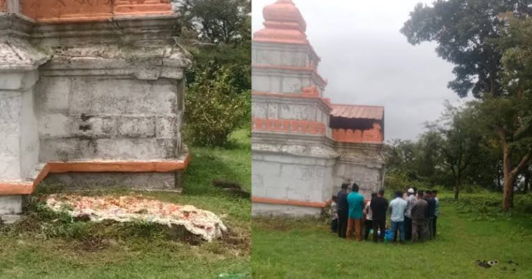 Unauthorized Ritual: Group gathered at Sri Siddeshwara Temple in Kodagu, AI generated
