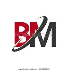 Bm Initial Logo Company Name Colored Red And Black Swoosh Design Isolated On White Background Vector Logo For Busine Initials Logo Monogram Logo Design Logos