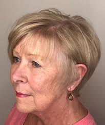The bright blonde hairstyle has complemented her perfectly and is very suitable for women with short thin hair. The Best Hairstyles And Haircuts For Women Over 70