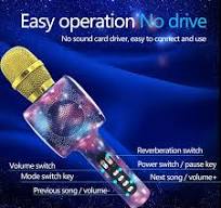 LY20 hurtownia bezprzewodowy mikrofon do Karaoke dla dzieci z głośnikiem  przenośny ręczny odtwarzacz do domu Party KTV Music Mic Micro Show - ...