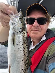 Brown trout fishing in Sheboygan with Salmon Candy mini spoons